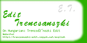edit trencsanszki business card